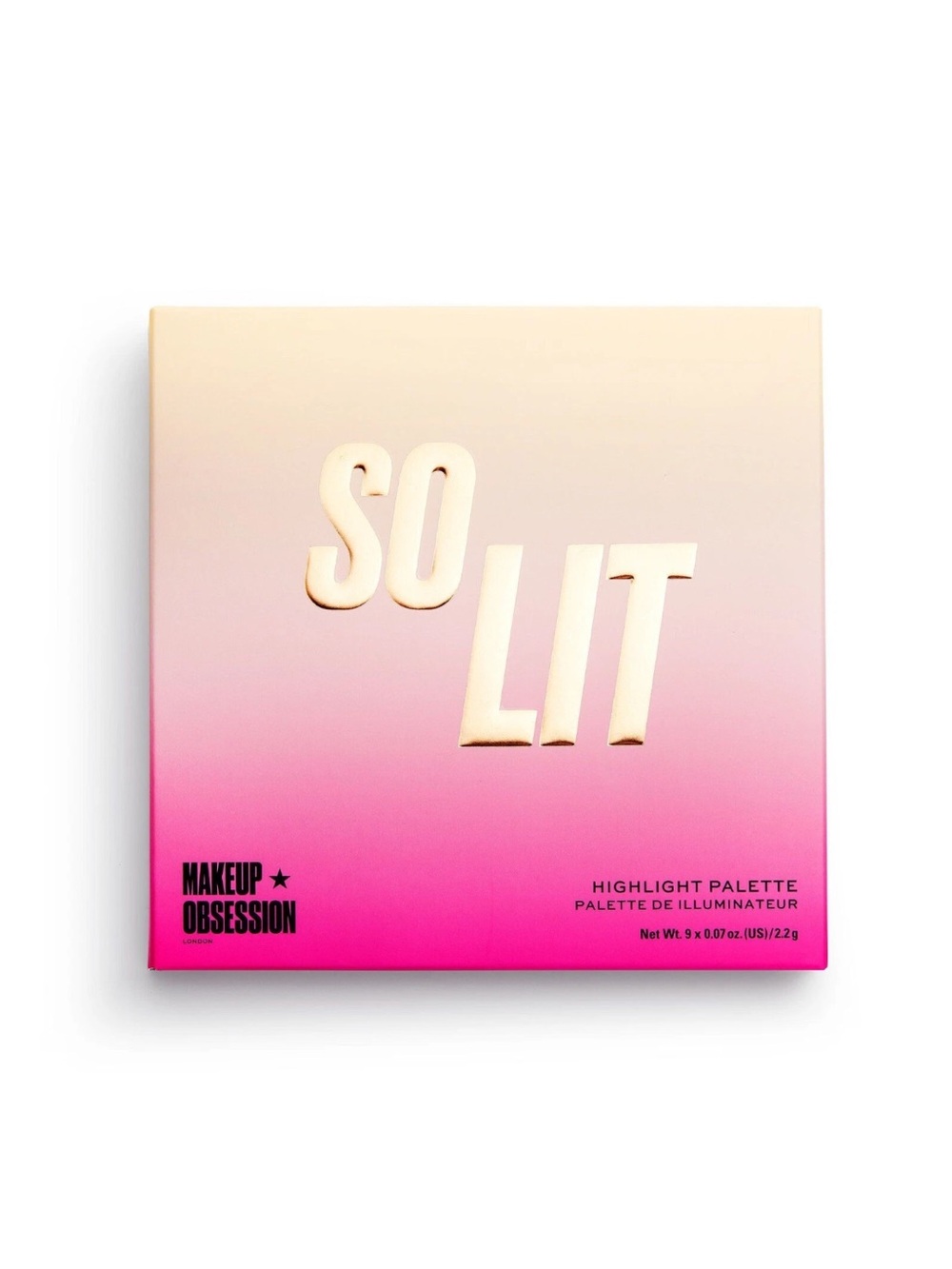 Makeup Revolution So Lit Highlight Palette - Pink to Cream Gradient